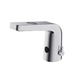 Touchless faucets with manual override on off